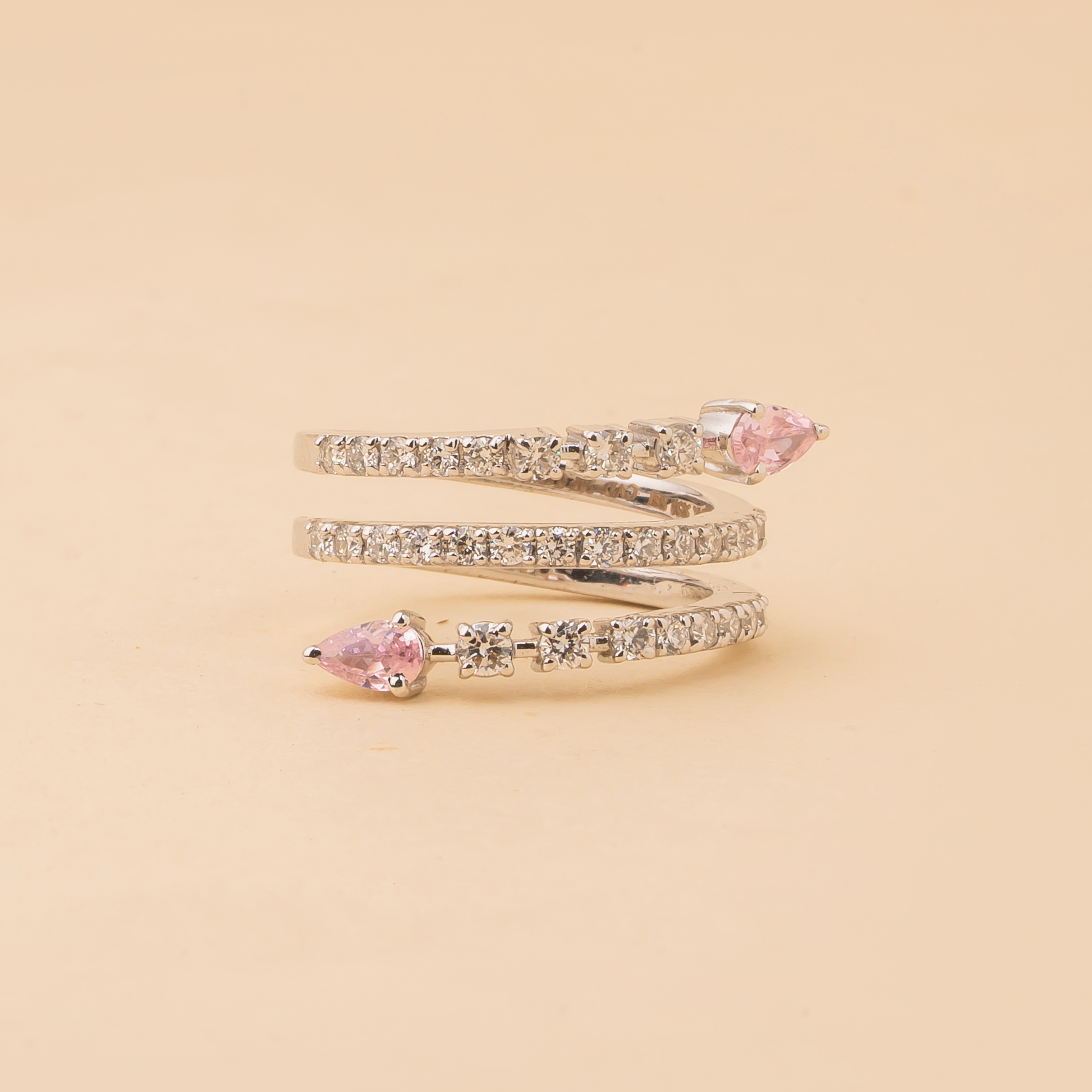 pink fancy diamond ring
