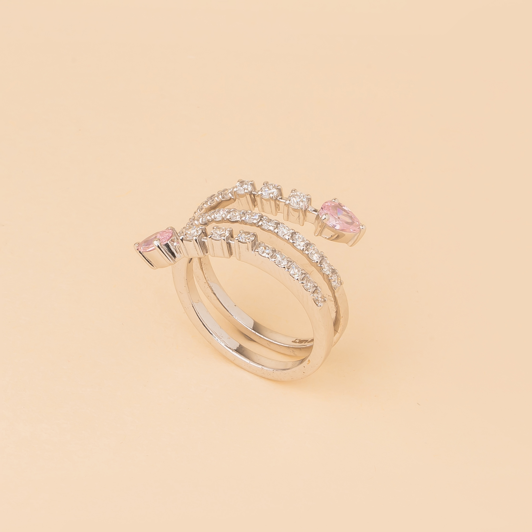 pink fancy cvd rings