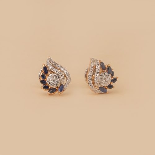 DESIGNER DIAMOND STUDS COLOURSTONE