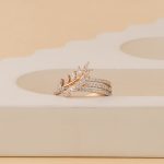 LEAF FLOWER DIAMOND FANCY RING