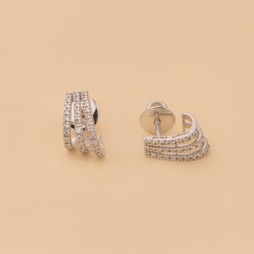 DESIGNER FANCY HOOPS DIAMOND EARRINGS BALI STYLE