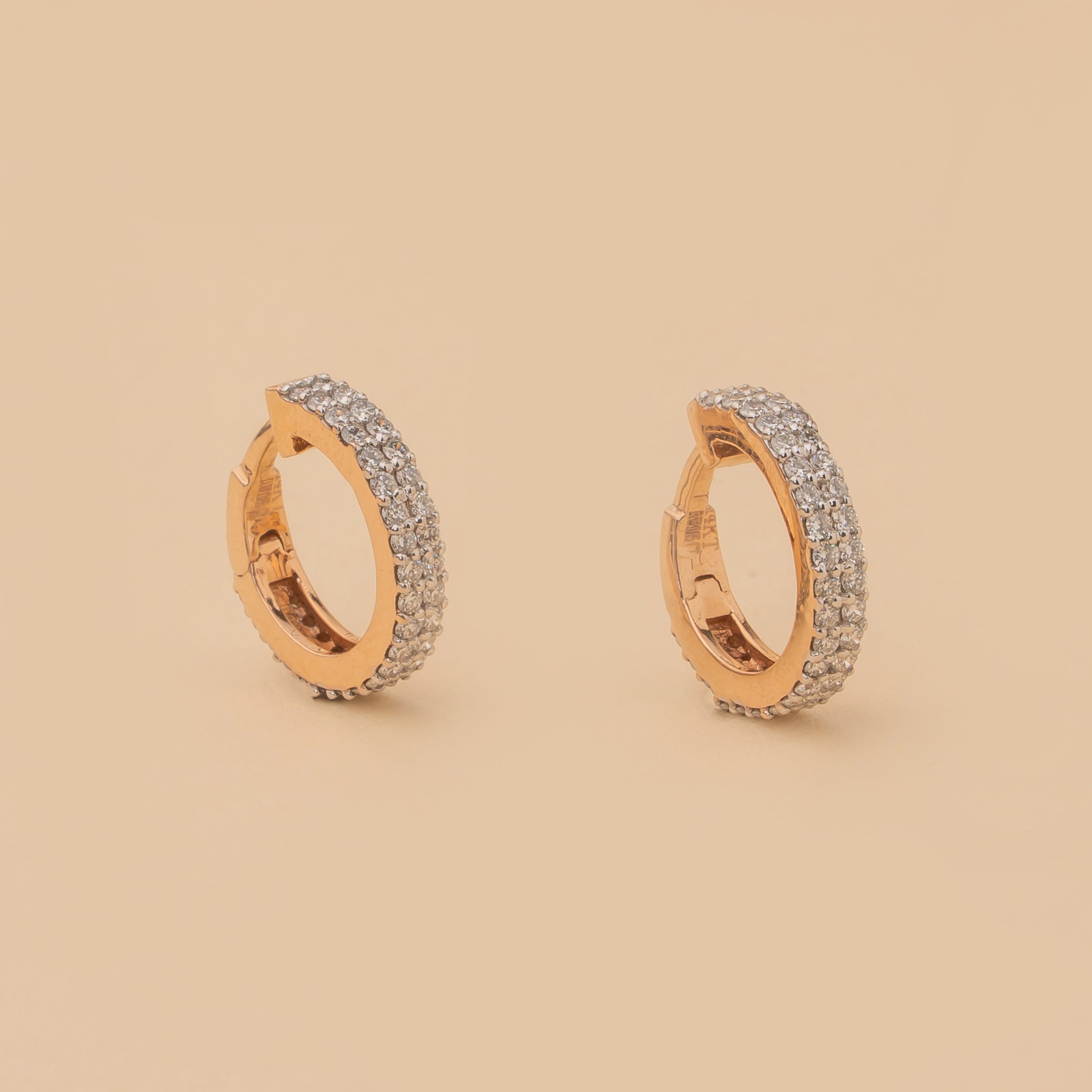 ROUND STYLISH CREATIVE GIRLISH BALI EARRINGS DIAMOND
