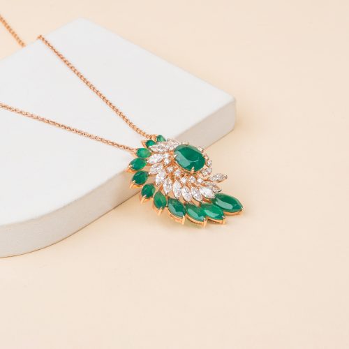 FANCY DIAMOND CHAIN PENDANTS GIRLISH PARTYWEAR