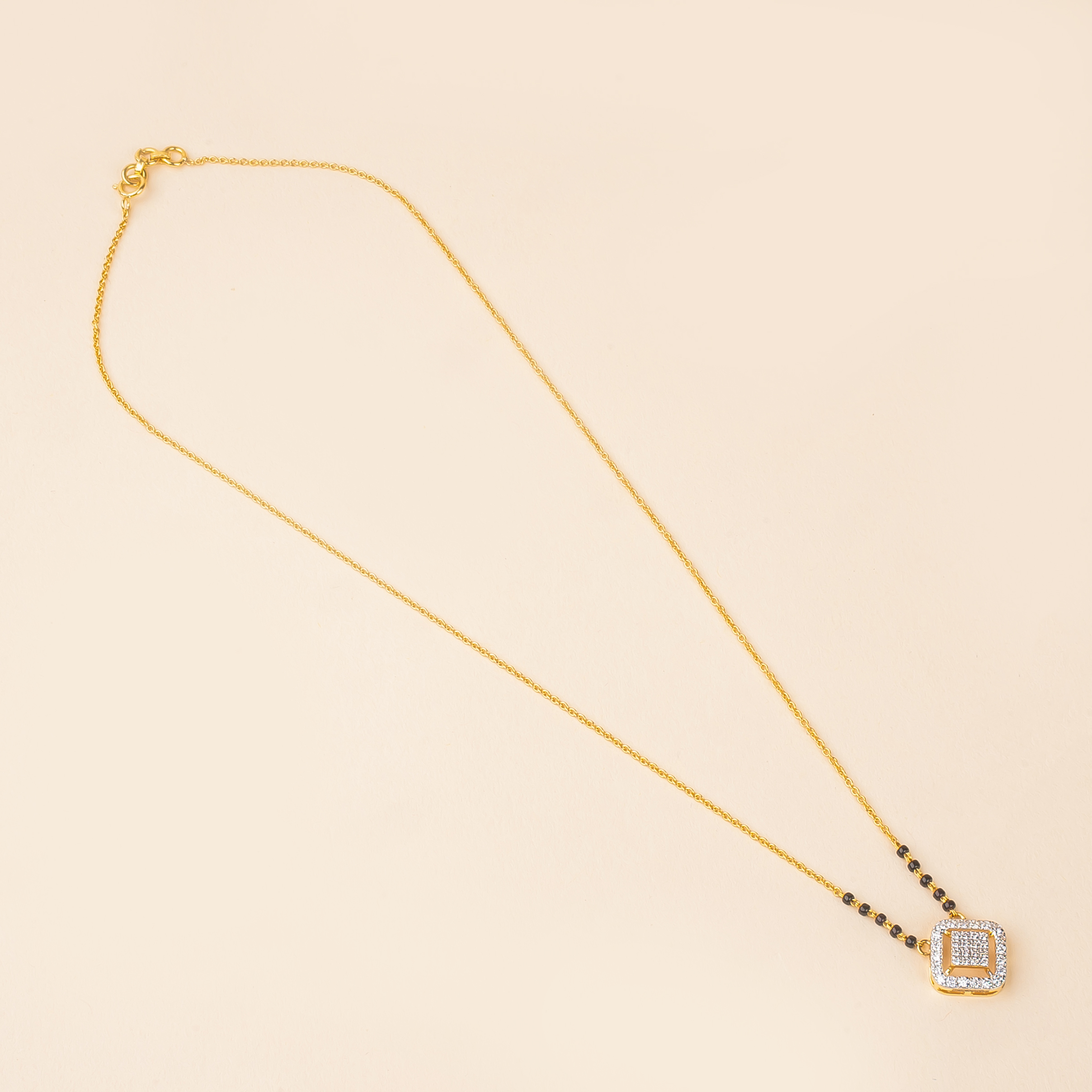 light weight delicate fancy diamond mangalsutra