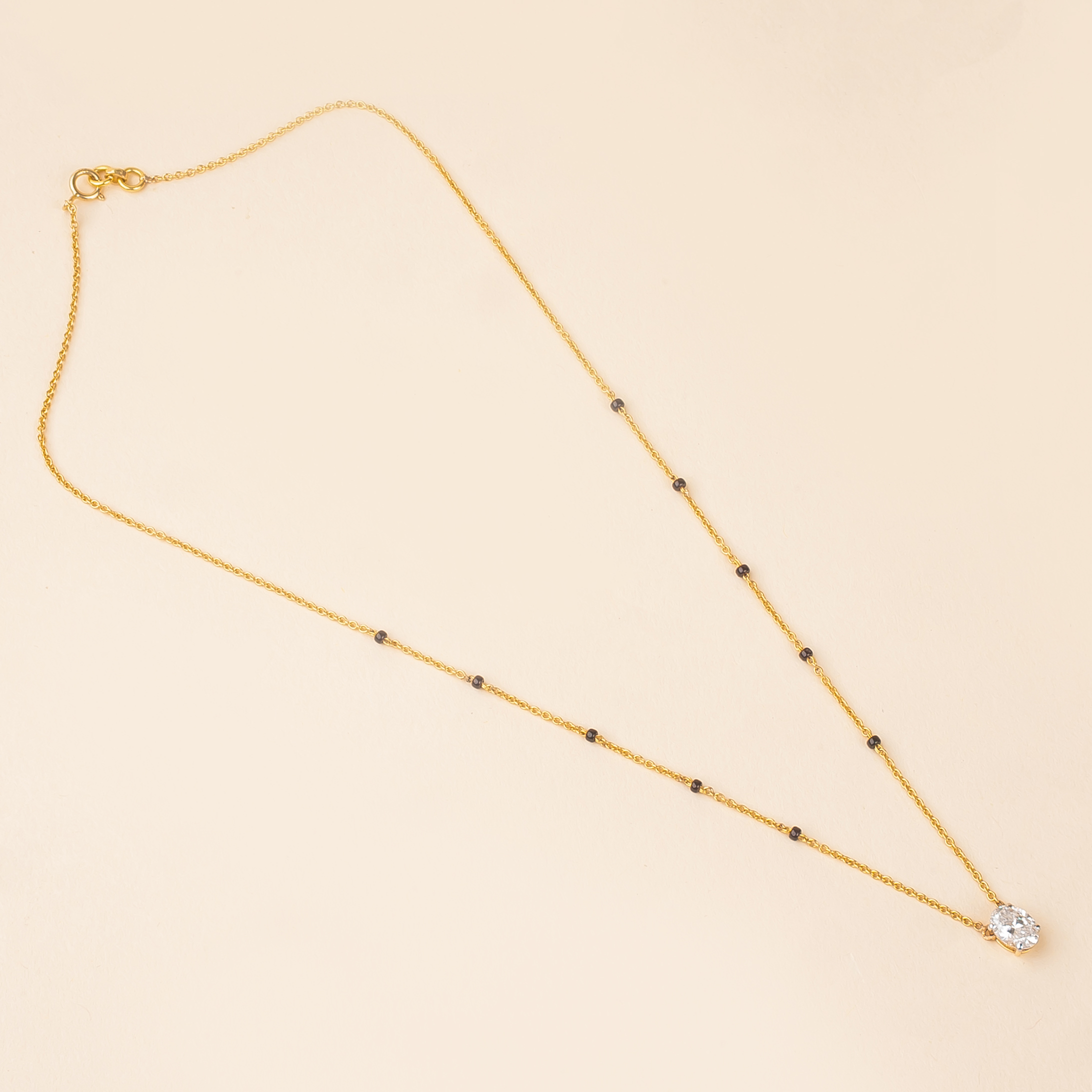 light weight delicate fancy diamond mangalsutra