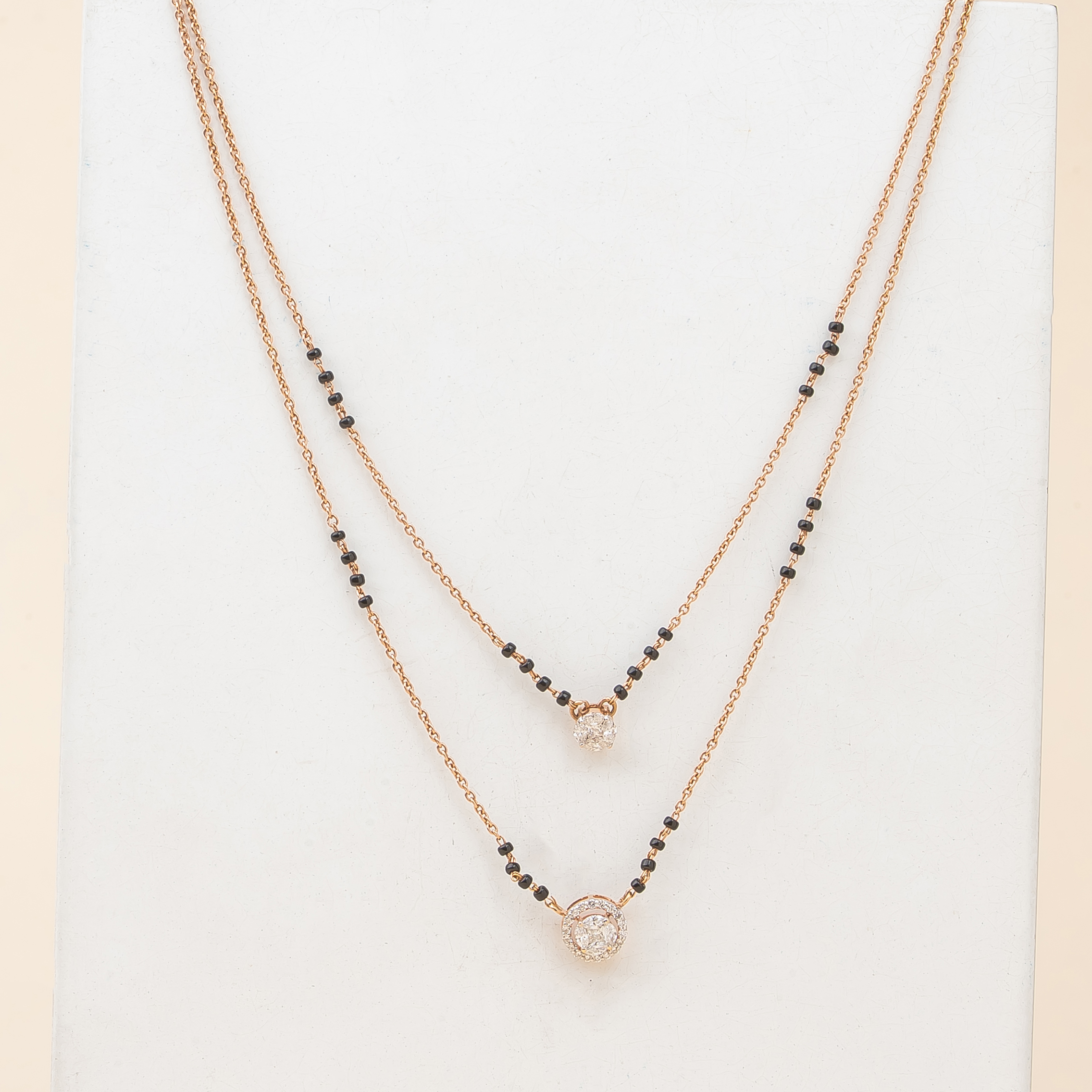 light weight delicate fancy diamond mangalsutra