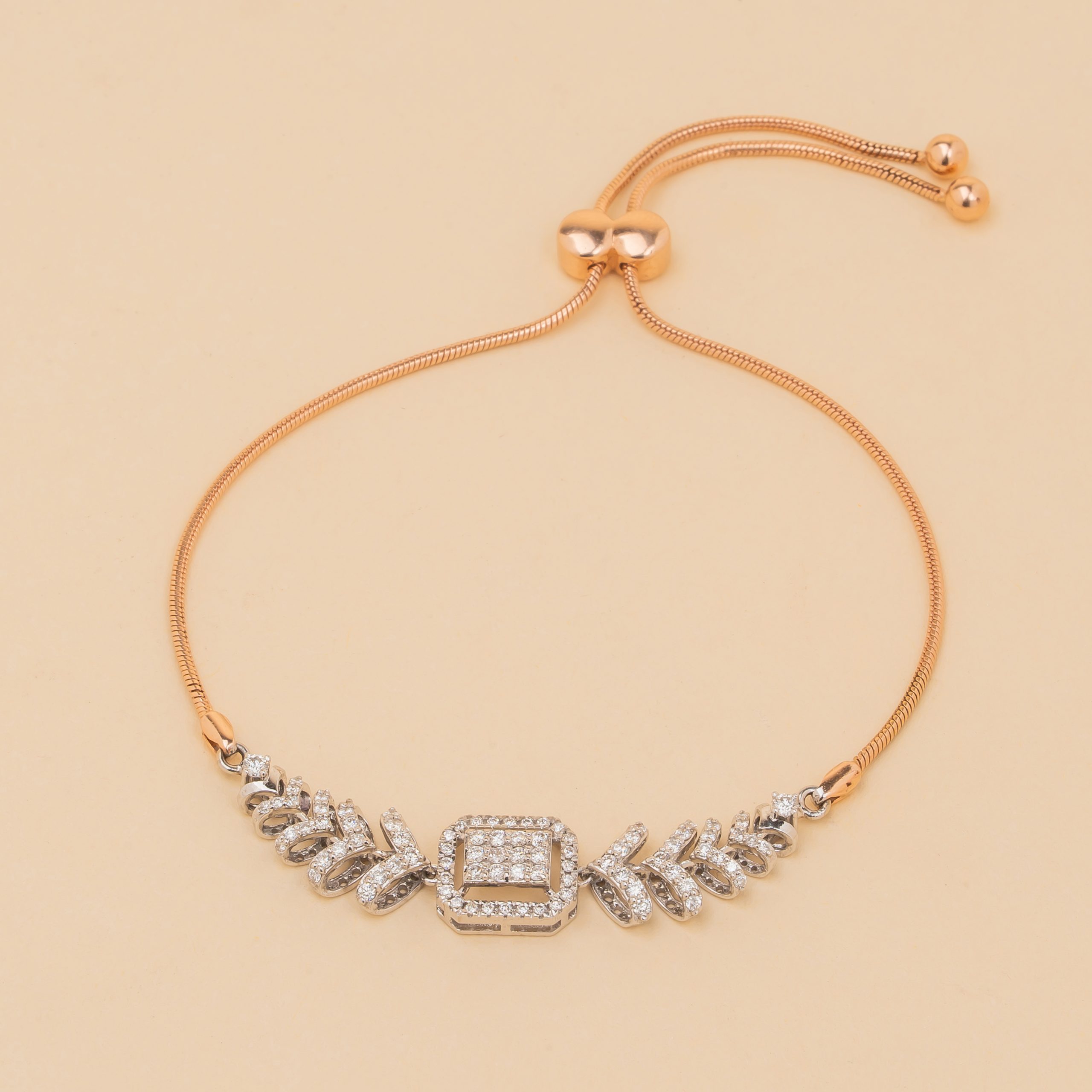LEAF LUXE EASY WEAR DIAMOND BRACELET (ADJUSTABLE)